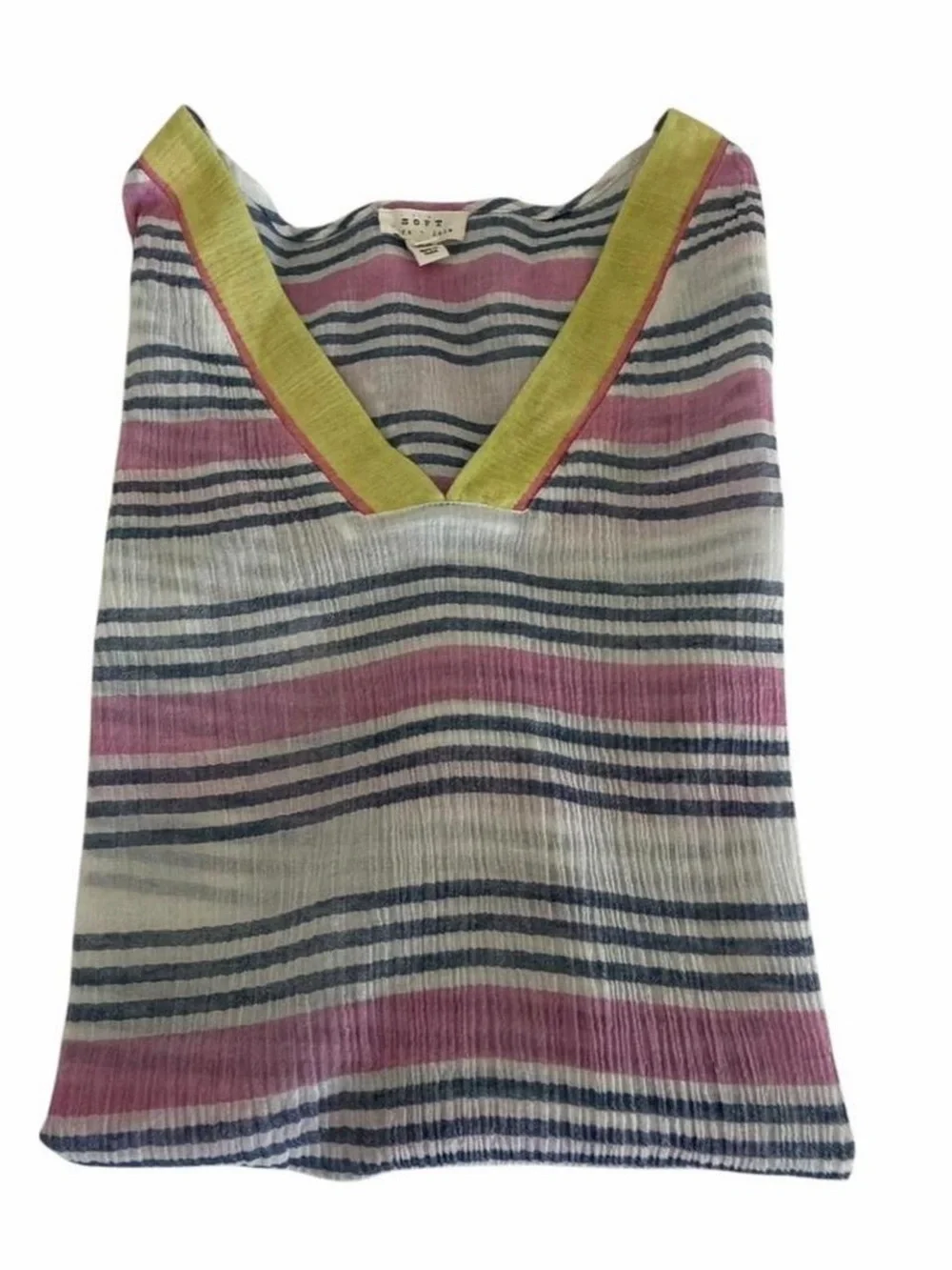 Soft Joie XS Striped V-Neck Long Sleeve Tunic Dress